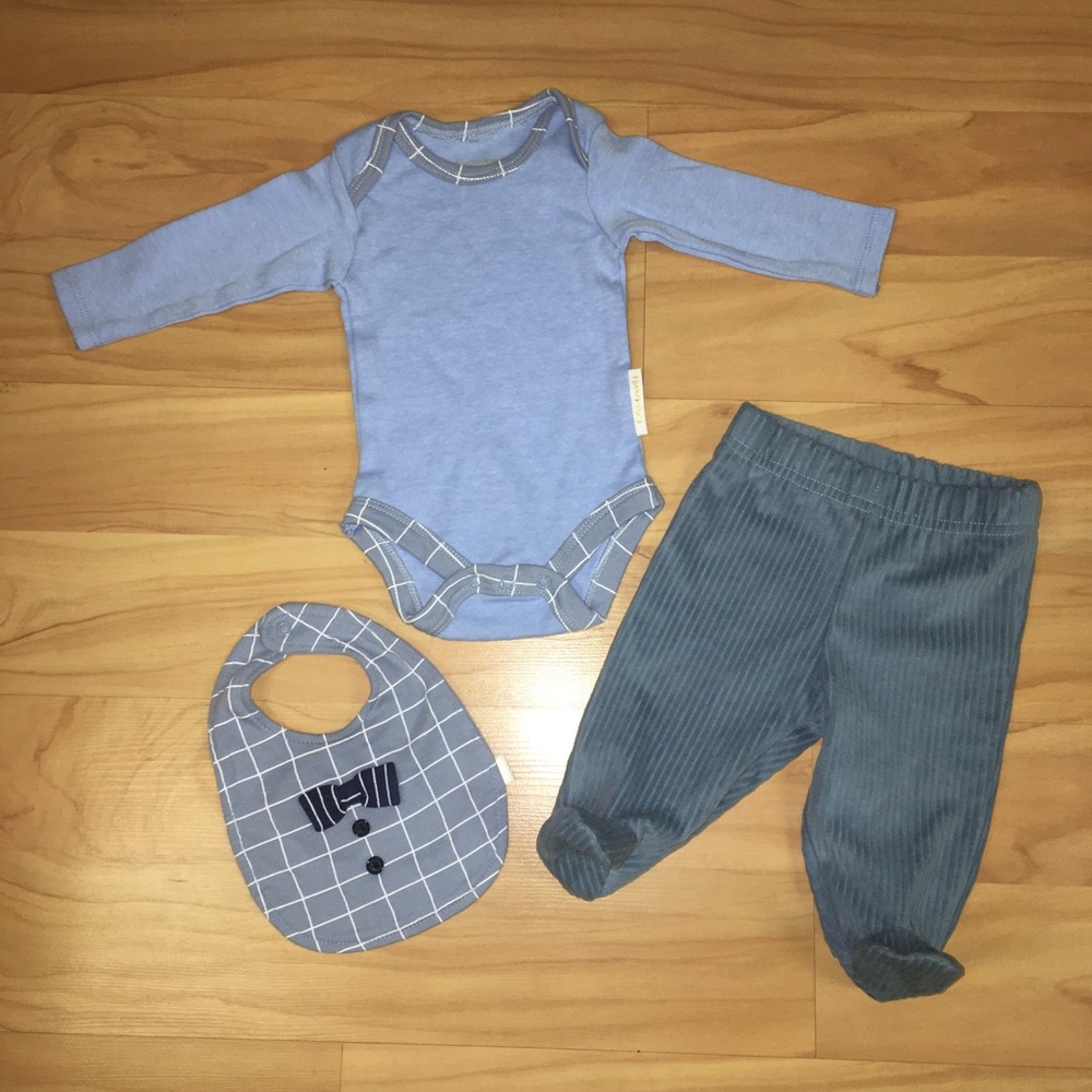 Boys 3 Piece Tahari Baby Outfit Sz 0-3M